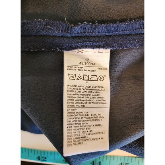 BANANA REPUBLIC Dark Blue Knee Length Dress Size 12 - Picture 4 of 5